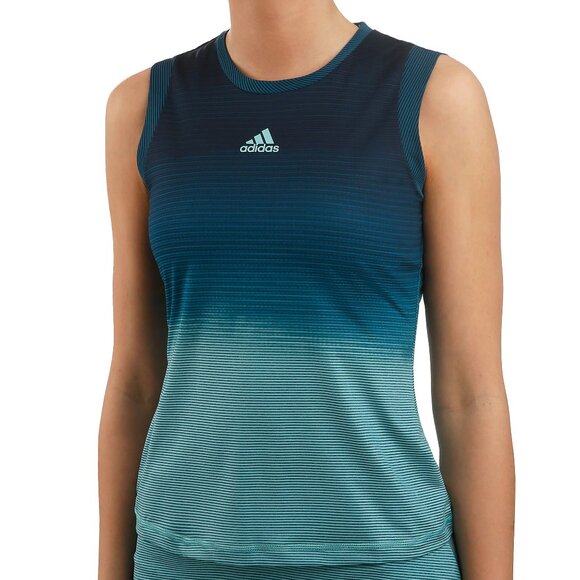 adidas Tops - Adidas Women's Dark Blue Mint Parley Sleeveless Athletic Tennis Tank Top Size L